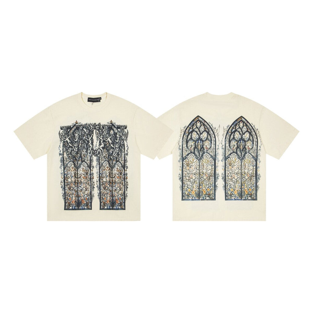 WHO DECIDES WAR Gothic Embroidered Graphic T-Shirt Unisex Oversized Streetwear Cotton Tee