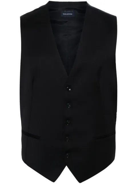 Tagliatore panelled virgin wool waistcoat