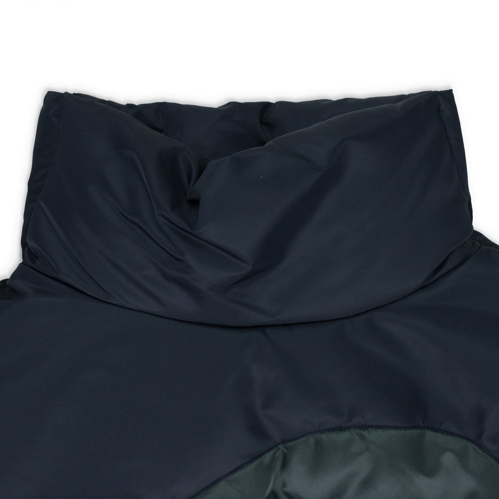 Indigo Diagonal Glass Puffer Jacket