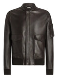 Dolce & Gabbana zip-fastening-pocket leather jacket