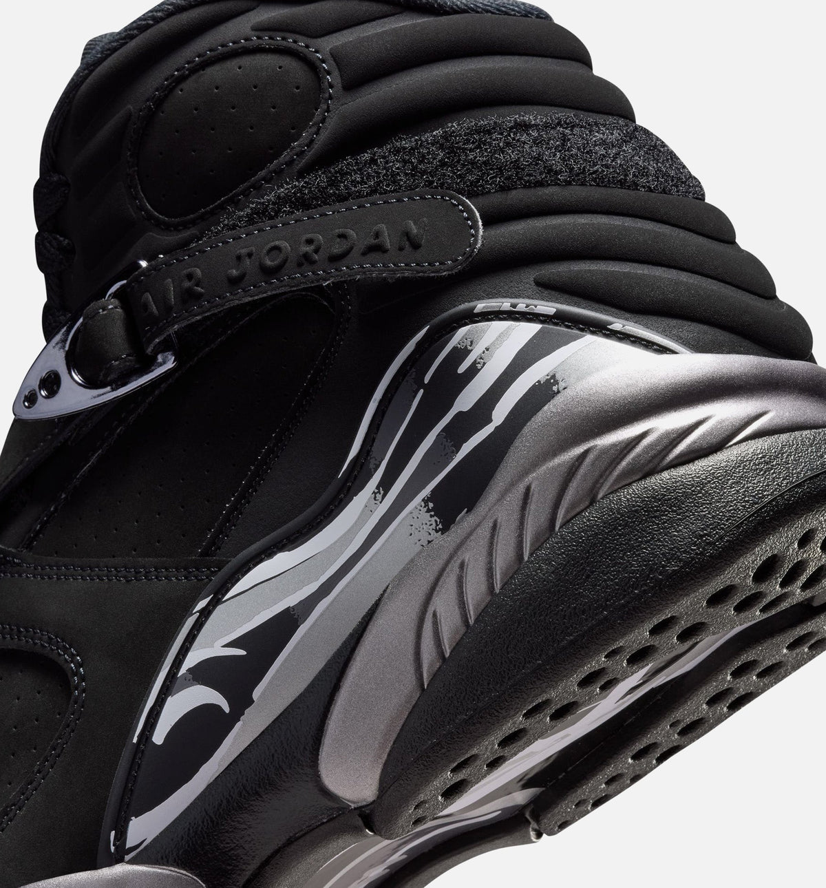 Air Jordan 8 Retro Chrome Black & Light Graphite Men's Lifestyle Shoe