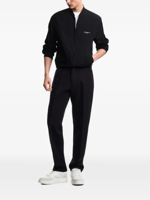 Emporio Armani nylon blouson with micro logo embroidery