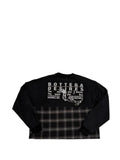 Bottega Desires flannel-panel sweatshirt