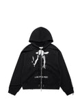 matieres fecales Cul graphic-print distressed hoodie