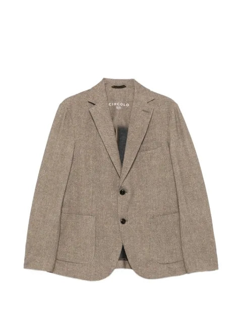 Circolo 1901 herringbone-pattern single-breasted blazer