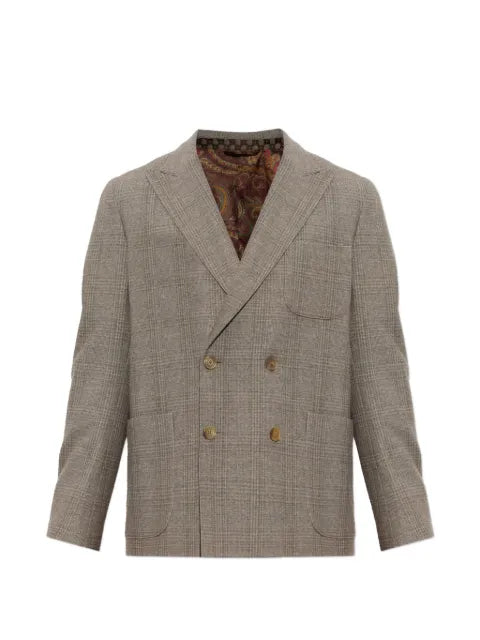 ETRO double-breasted checked blazer