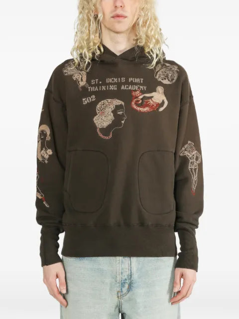 Samuel Zelig Duffle embroidered-graphic hoodie