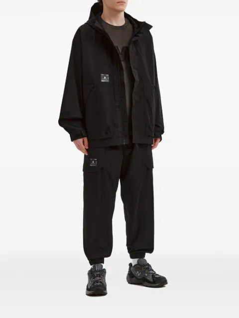 FINGERCROXX logo-patch hooded jacket