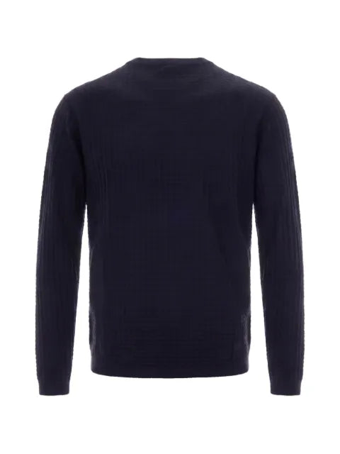 Emporio Armani waffle-knit sweater