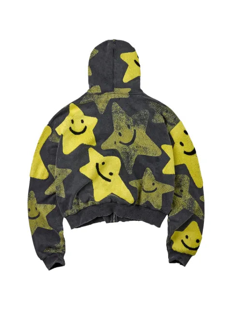 Vale Gilmore star-print zip-up hoodie
