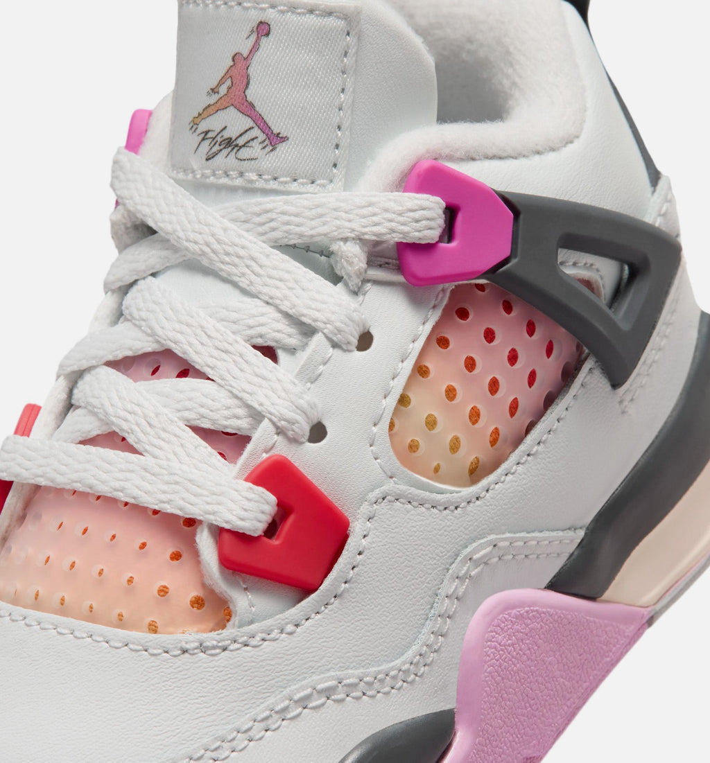 Air Jordan 4 Retro Comic | Infant/Toddler Lifestyle Shoe | Sail/Fierce Pink/Smoke Grey