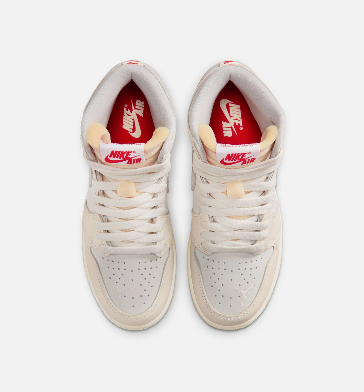 Air Jordan 1 Retro High OG Grade School Lifestyle Shoe - Sail/University Red/Pale Ivory/Coconut Milk/Phantom
