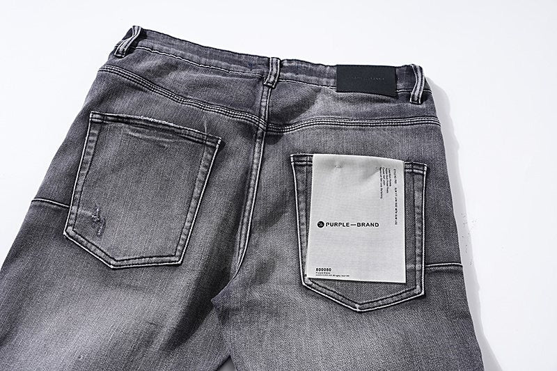 Purple Brand Gray Distressed Jeans
