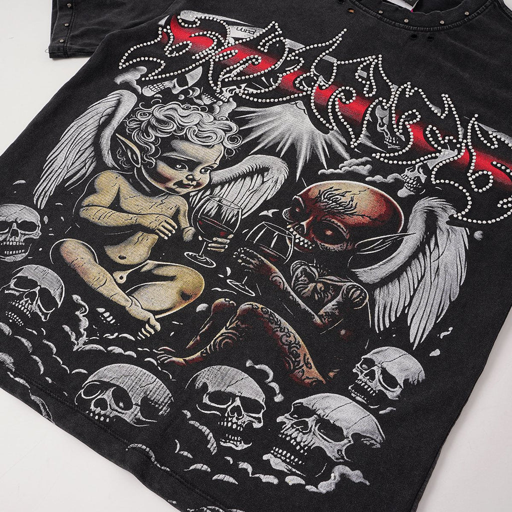 SAINT Angel & Devil 3035 Short-Sleeve Graphic T-Shirt