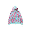 Bape Shark Double-Layer Hood Pink Mint Zip