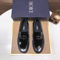Dior Black Buckle Loafers - Black Polished Finish