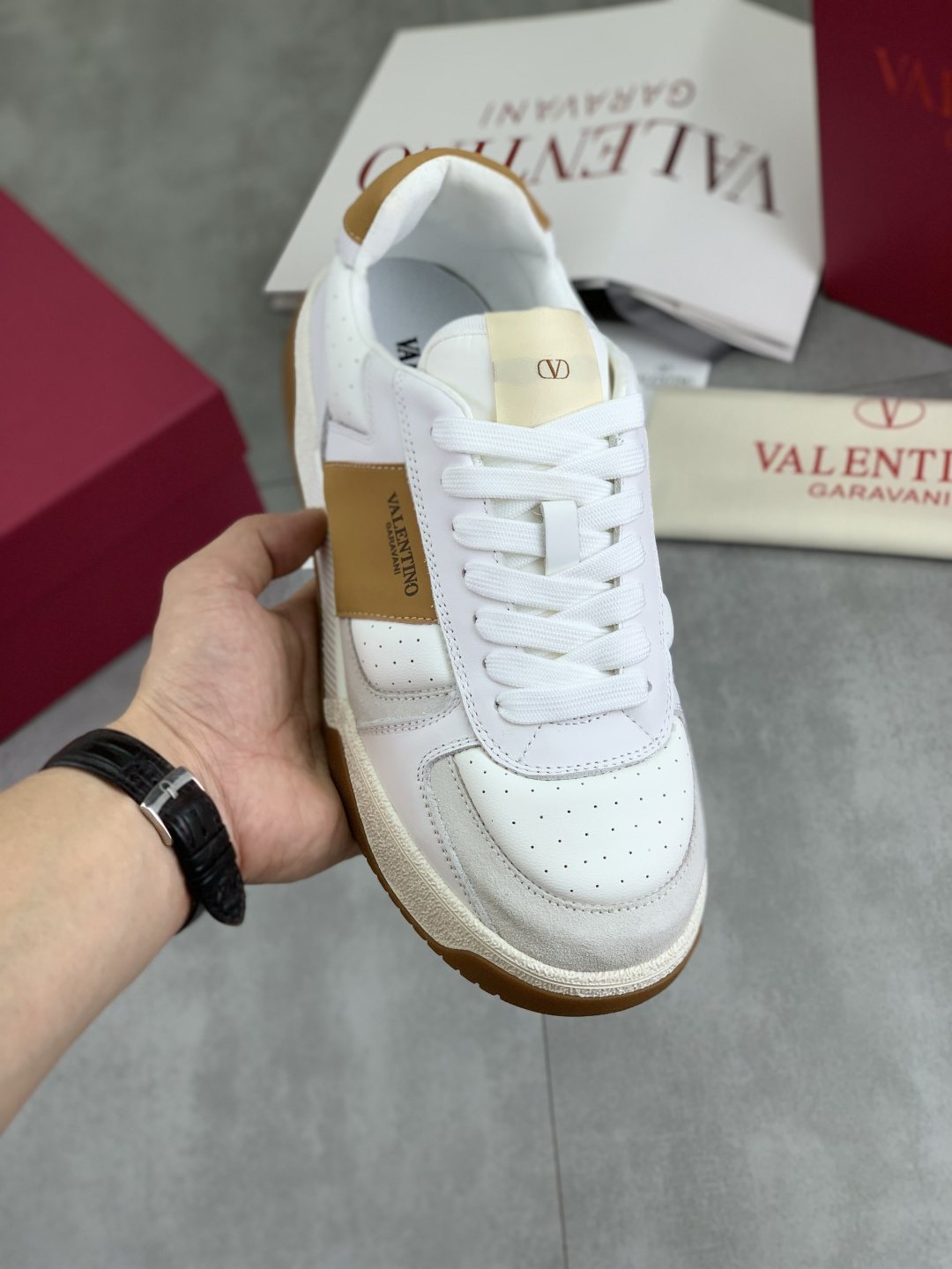 Valentino Color-Block Low-Top Sneakers