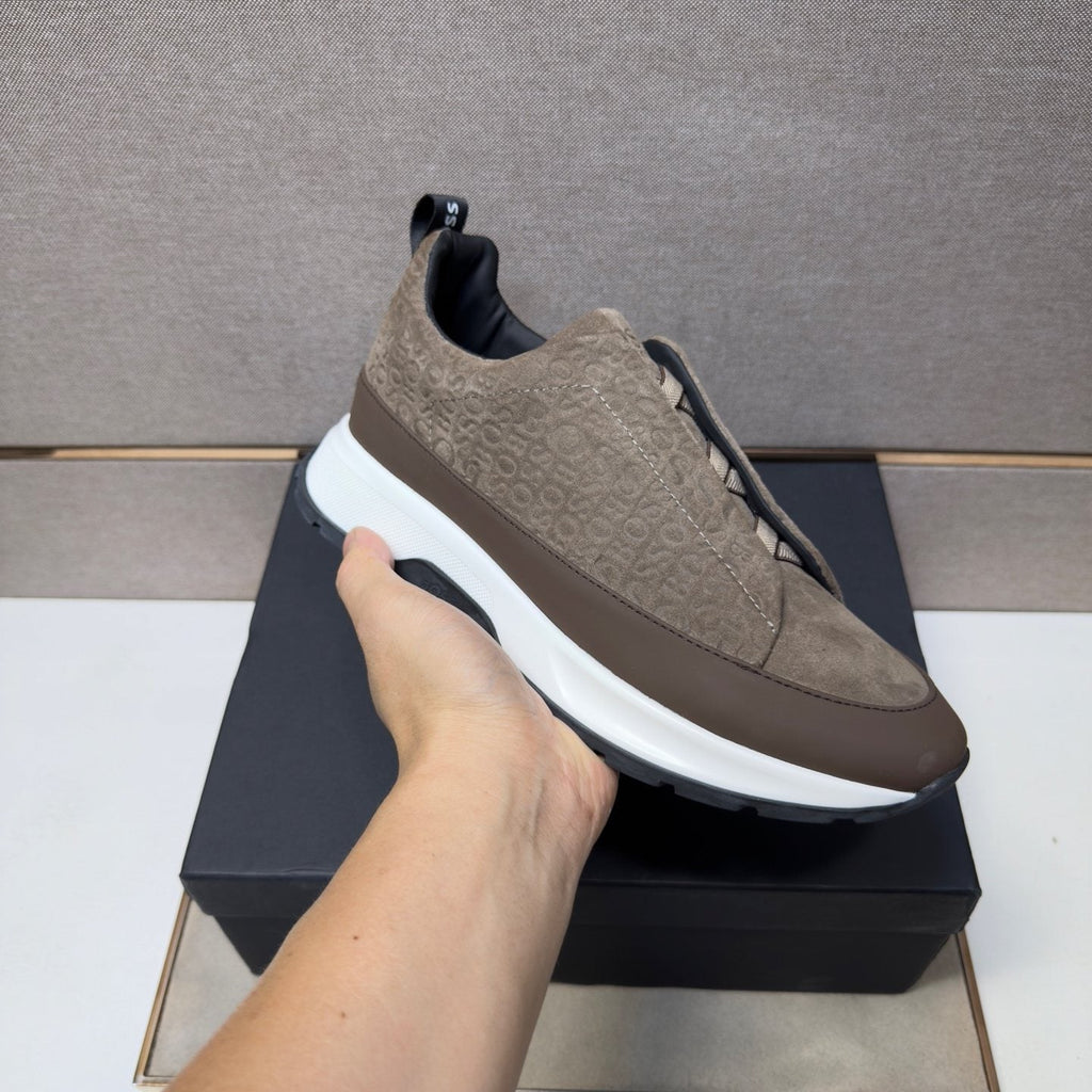 BOSS Patterned Slip-On-Style Sneakers